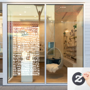 Coffee shop window decals, modern window cling