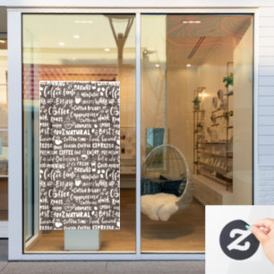 Coffee shop window decals, modern window cling