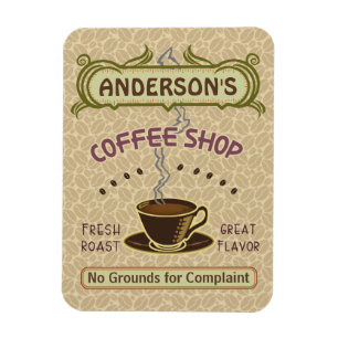 Coffee Shop with Cup Create Your Own Personalised Magnet