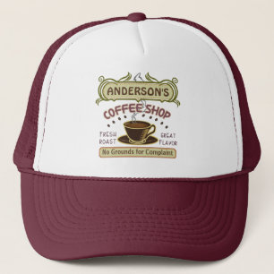 Coffee Shop with Cup Create Your Own Personalised Trucker Hat