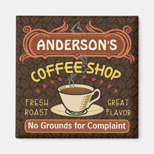 Coffee Shop with Mug Create Your Own Personalised Magnet