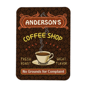 Coffee Shop with Mug Create Your Own Personalised Magnet