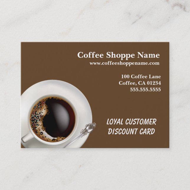 Coffee Shoppe Business and Punch Cards (Front)