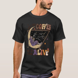 Coffee Skeleton Does This Coffee Make Me Look Aliv T-Shirt