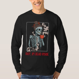Coffee Skeleton - I'm Dead Inside Halloween Lover T-Shirt