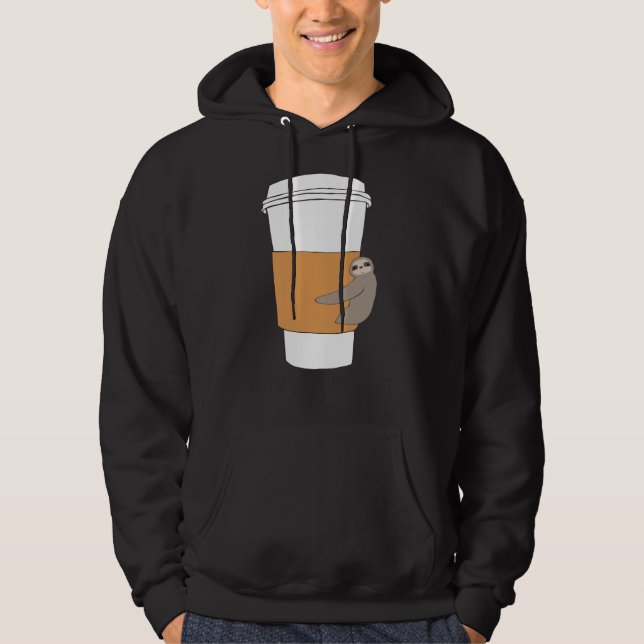 Coffee Sloth Long Hoodie (Front)