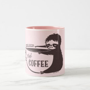 Coffee Sloth Two-Tone Coffee Mug