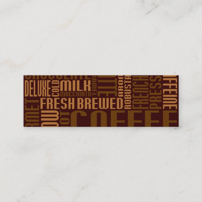 coffee (small chat) loyalty card (Front)