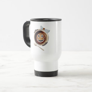 Coffee Smile Funny Cute Sweet Travel Mug