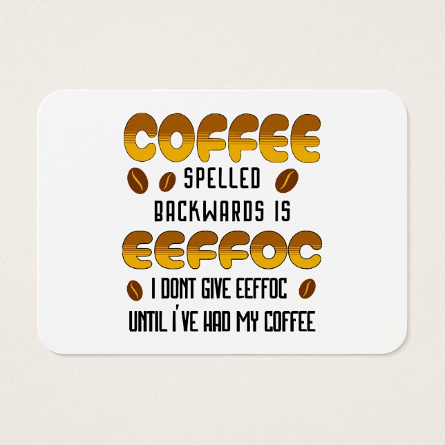 Coffee Spelled Backwards Coffee lover (Front)