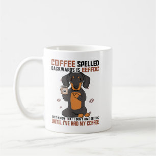COFFEE Spelled Backwards is EEFFOC Doberman Drinki Mug