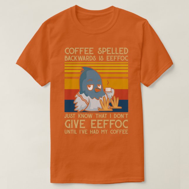 Coffee Spelled Backwards T-Shirt (Design Front)