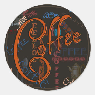 Coffee Spice Classic Round Sticker