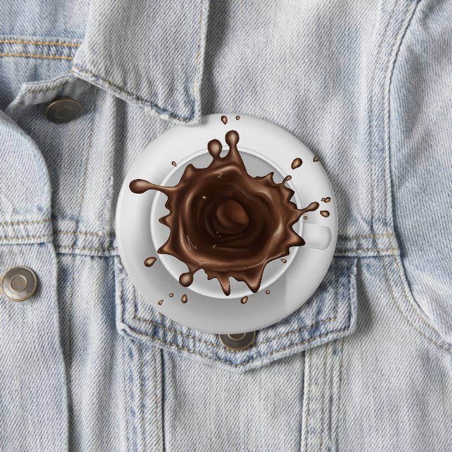 Coffee Splash 10 Cm Round Badge (In Situ)