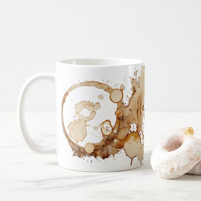 Coffee Splatters Coffee Mug (With Donut)
