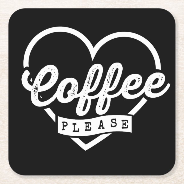 COFFEE SQUARE PAPER COASTER (Front)