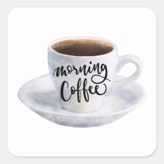 coffee square sticker