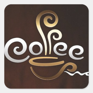 Coffee Square Sticker