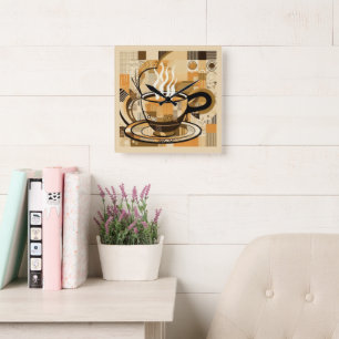 Coffee Square Wall Clock