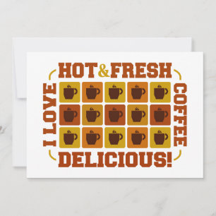 Coffee Squares invitation, customisable Invitation