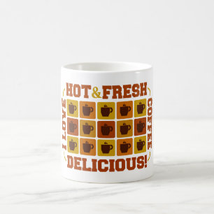 Coffee Squares mug - choose style & colour