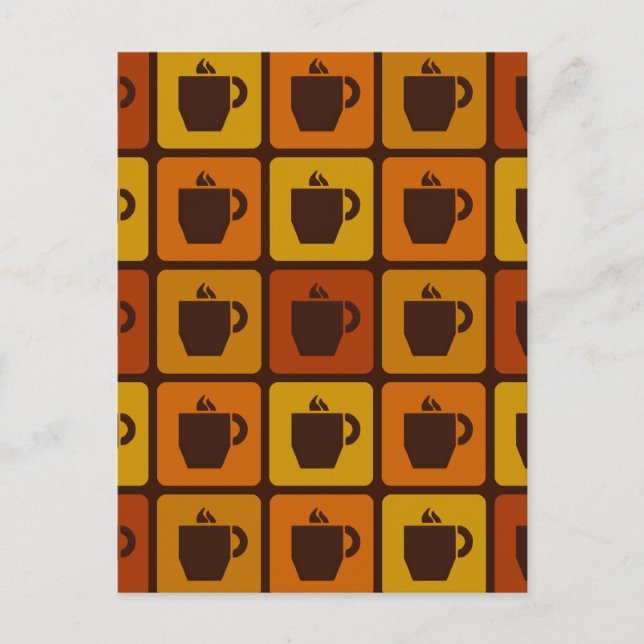 Coffee Squares postcard, customisable Postcard (Front)
