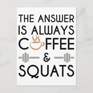 Coffee & Squats 2 Postcard