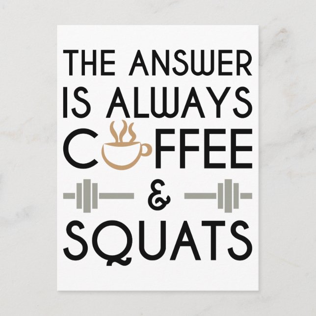 Coffee & Squats 2 Postcard (Front)