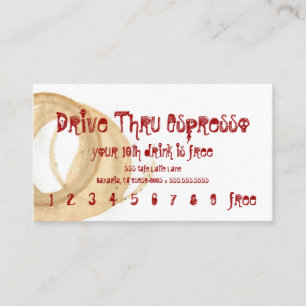 Coffee Stain Drink Loyalty Rock Show Whiplash Card