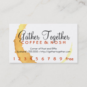 Coffee Stain Gather Punch / Loyalty Card