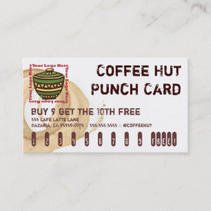Coffee Stain Logo Drink Punch Card