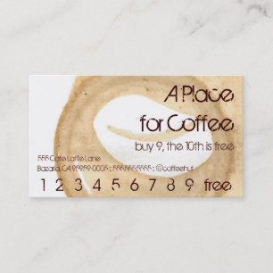 Coffee Stain Logo Drink Punch Hero Loyalty Card