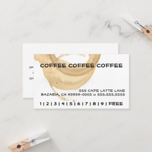 Coffee Stain Loyalty Punch Card