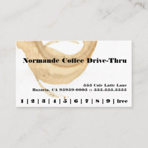 Coffee Stain Loyalty Punch Card