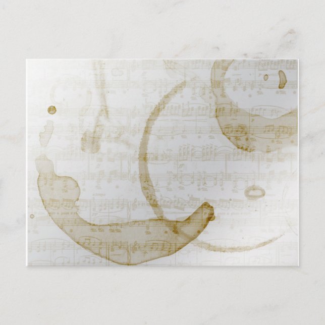 coffee stain music postcard (Front)