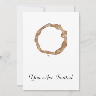 Coffee Stain Pattern Invitation
