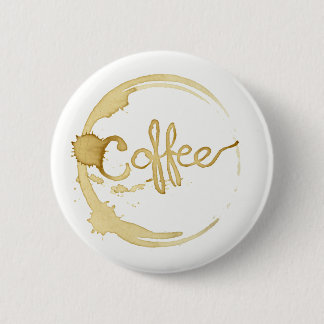 Coffee stained button pin