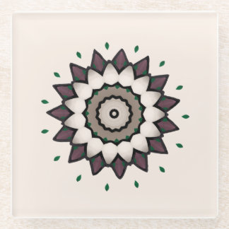 Coffee Star Small Print Glass Coaster