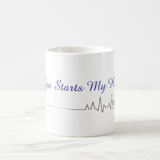 Coffee Starts My Heart  Coffee Mug