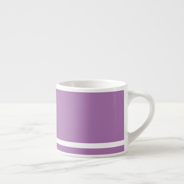 Coffee Strong Lavender With White Stripe  Espresso Cup (Right)