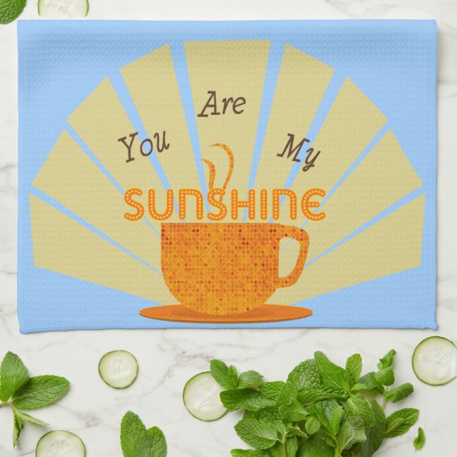 Coffee Sunshine American MoJo Kitchen Towels (Folded)