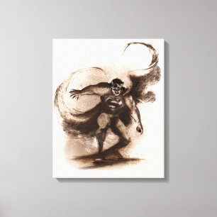 Coffee Superman Canvas Print