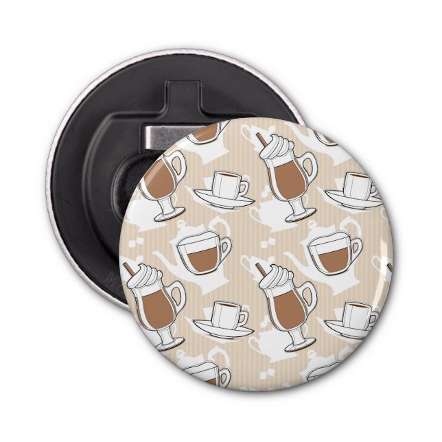 Coffee, sweet pattern bottle opener (Front)