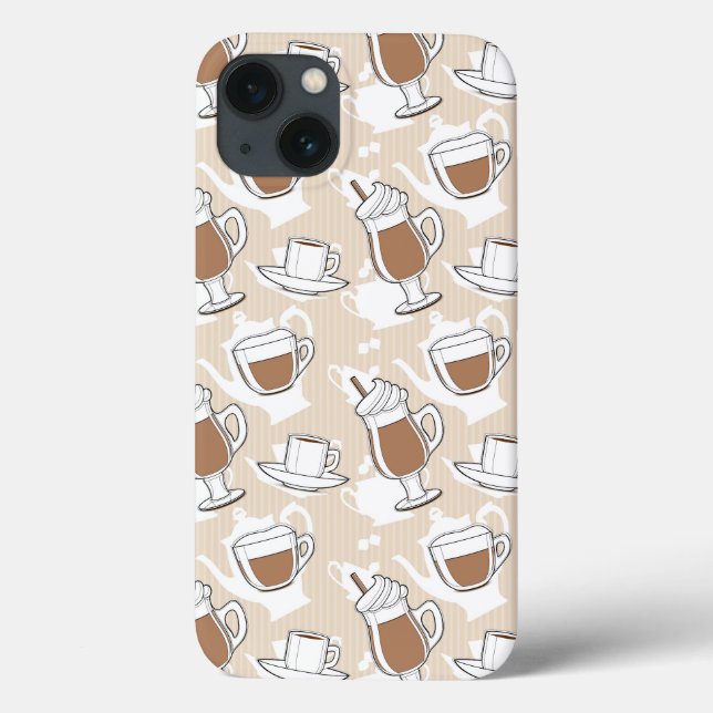 Coffee, sweet pattern Case-Mate iPhone case (Back)