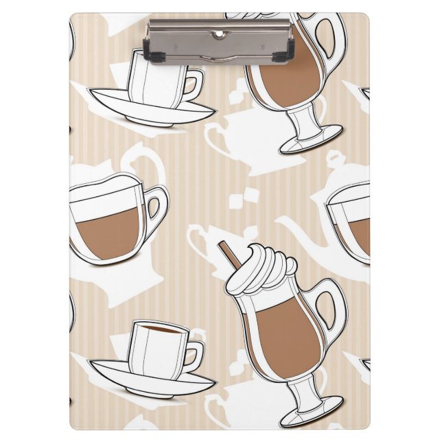 Coffee, sweet pattern clipboard (Front)