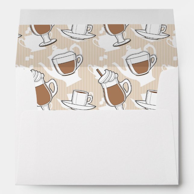 Coffee, sweet pattern envelope (Back (Bottom))
