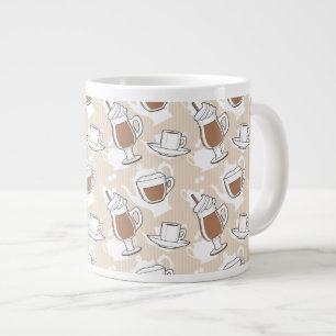 Coffee, sweet pattern large coffee mug