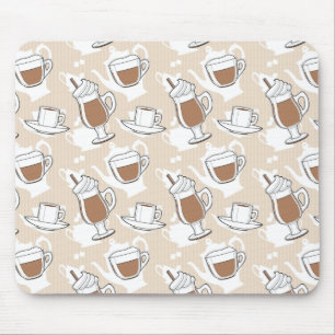 Coffee, sweet pattern mouse mat