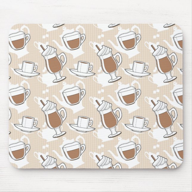 Coffee, sweet pattern mouse mat (Front)