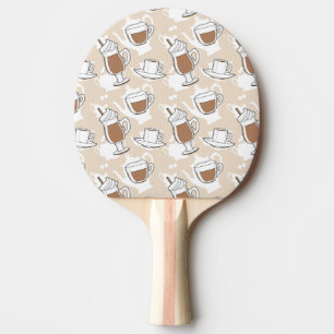 Coffee, sweet pattern ping pong paddle